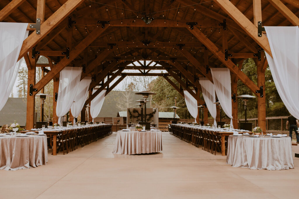 Wedding Reception Setup at Cabins on Strawberry Hill